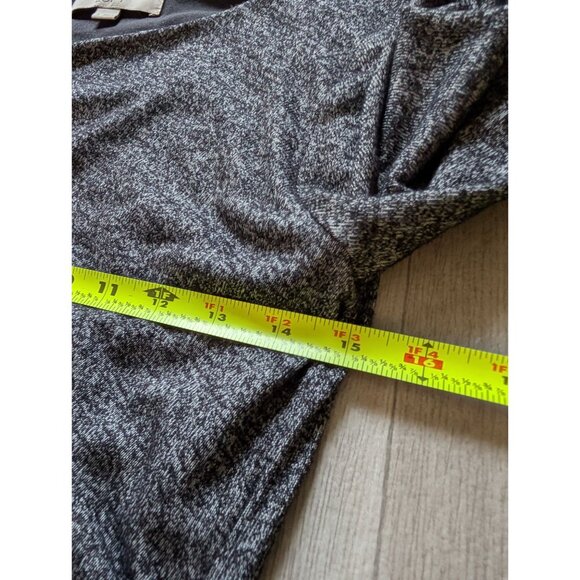 Loft Womens Long Sleeve Heathered Gray Ruched Dress Size S - Picture 8 of 8